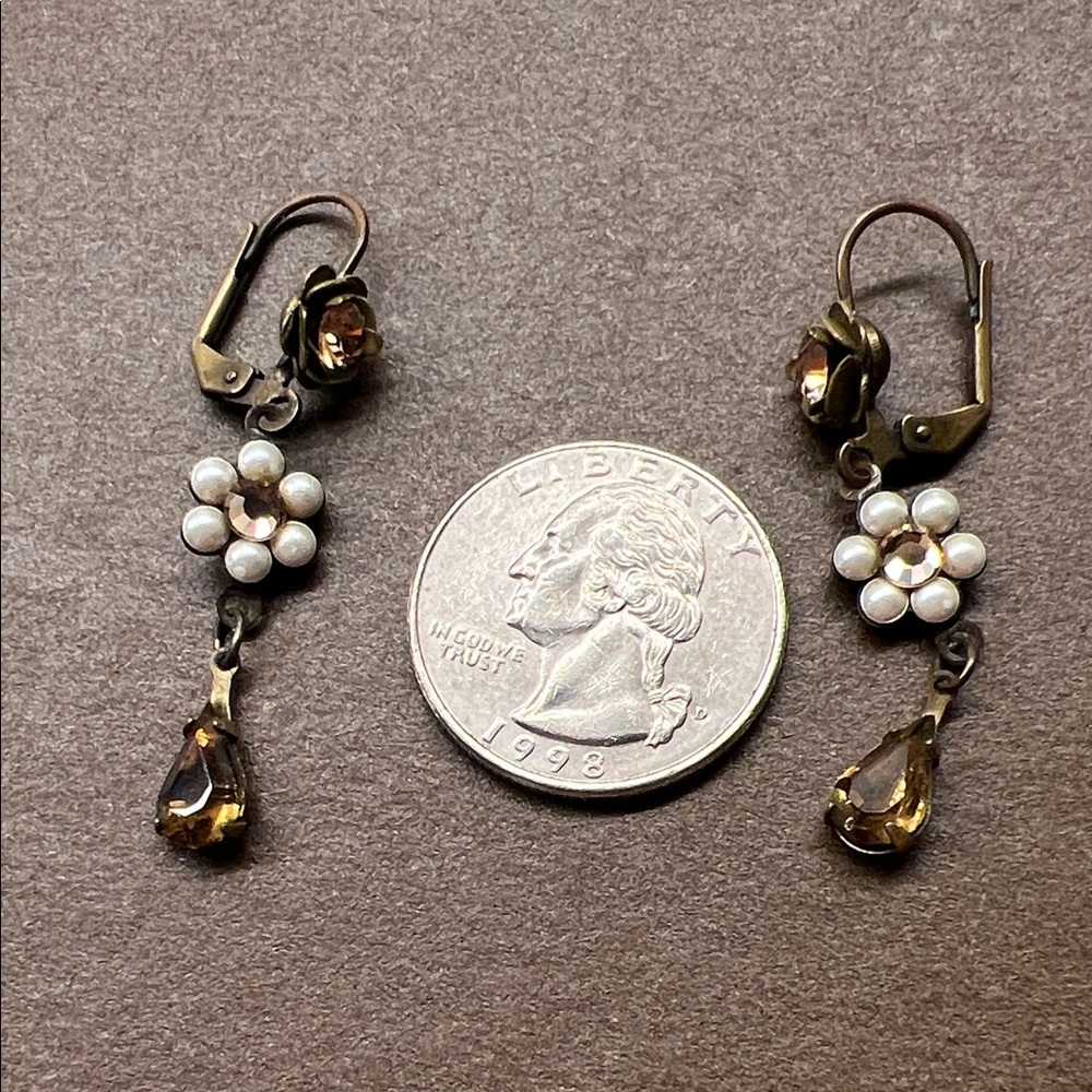 Designer Unknown Ivory Amber Earrings
